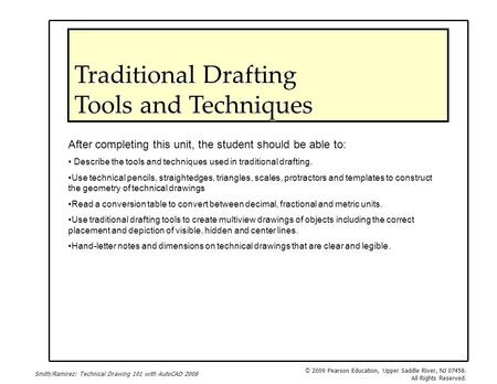 Traditional Drafting Tools and Techniques