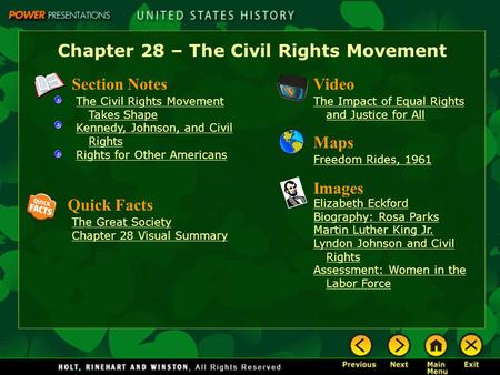 Chapter 28 – The Civil Rights Movement