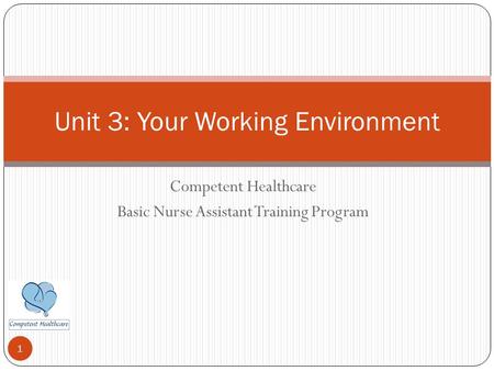 Unit 3: Your Working Environment