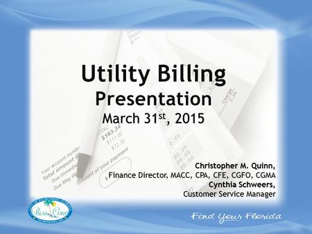 Utility Billing Presentation