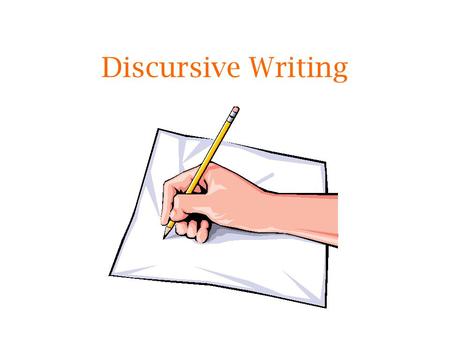 Discursive Writing.