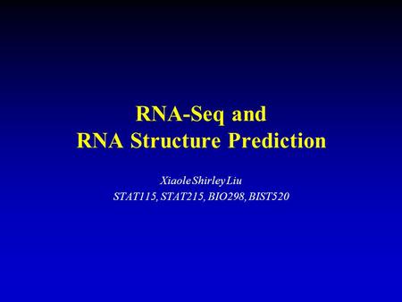 RNA-Seq and RNA Structure Prediction