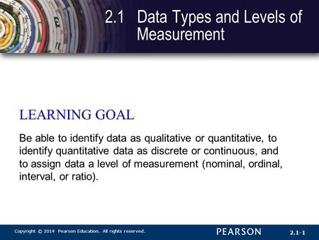 2.1 Data Types and Levels of Measurement