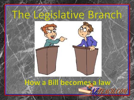 How does a Bill become a law? Bills- proposed laws, or drafts of laws presented to the House or Senate for enactment. Two types: Public- measure applying.