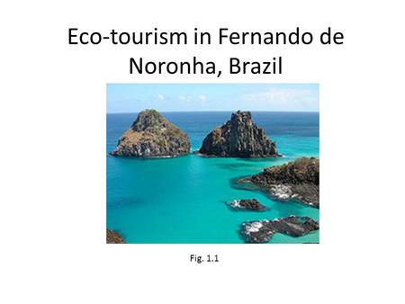 Eco-tourism in Fernando de Noronha, Brazil Fig. 1.1.