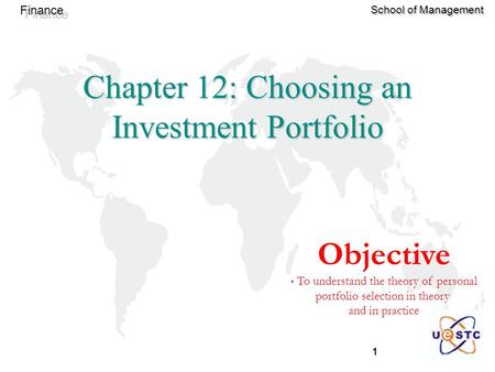 Chapter 12: Choosing an Investment Portfolio