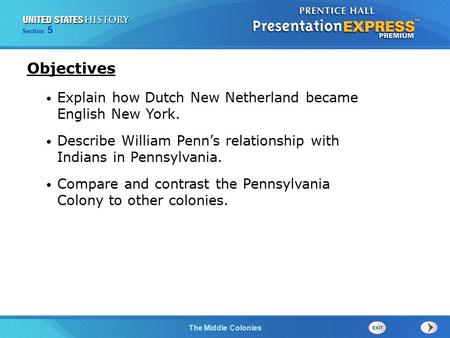 Objectives Explain how Dutch New Netherland became English New York.