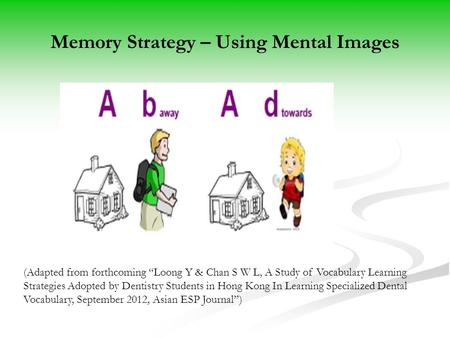 Memory Strategy – Using Mental Images