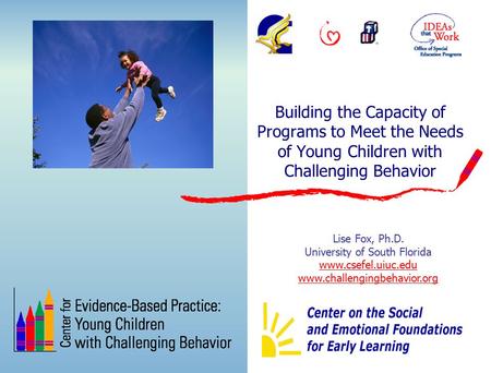 Building the Capacity of Programs to Meet the Needs of Young Children with Challenging Behavior Lise Fox, Ph.D. University of South Florida www.csefel.uiuc.edu.