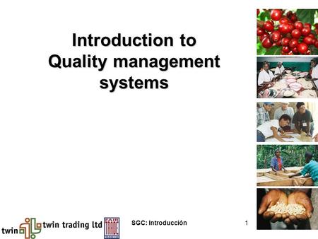 SGC: Introducción1 Introduction to Quality management systems.