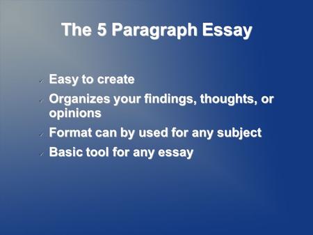 essay format ppt