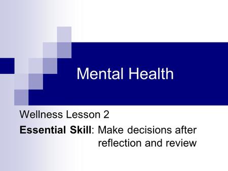 Mental Health Wellness Lesson 2