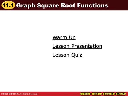 Graph Square Root Functions