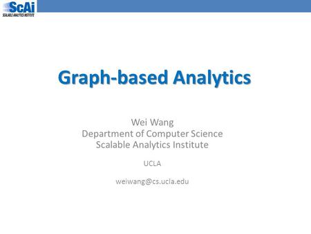 Graph-based Analytics