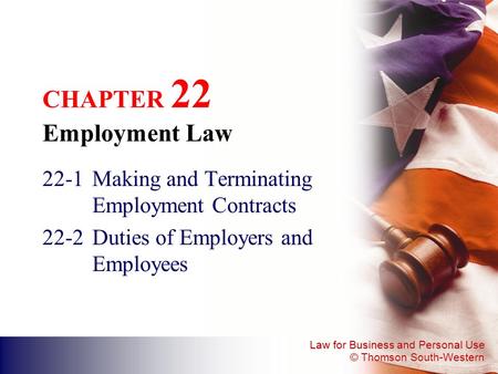 CHAPTER 22 Employment Law