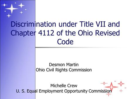 Desmon Martin Ohio Civil Rights Commission Michelle Crew