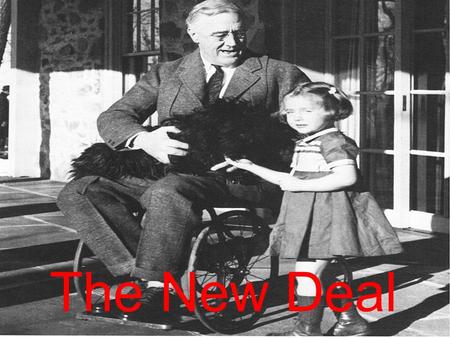 The New Deal. FDR’s plan to end the Great Depression. A series of government programs that FDR put through Congress to boost the U.S economy.