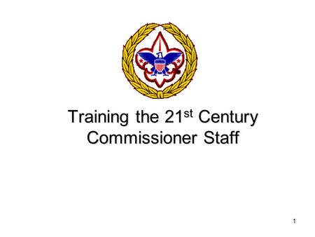 1 Training the 21 st Century Commissioner Staff. 2 Paul Madden Council Commissioner Baltimore Area Council (410) 347-8742 Training.