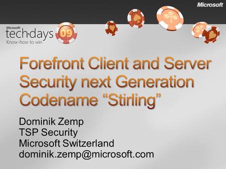 Dominik Zemp TSP Security Microsoft Switzerland