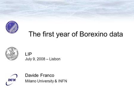 The first year of Borexino data