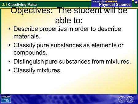 Objectives: The student will be able to: