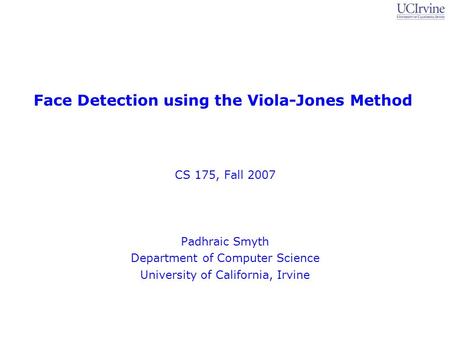 Face Detection using the Viola-Jones Method