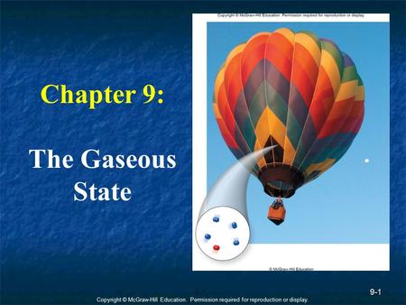 Chapter 9: The Gaseous State.