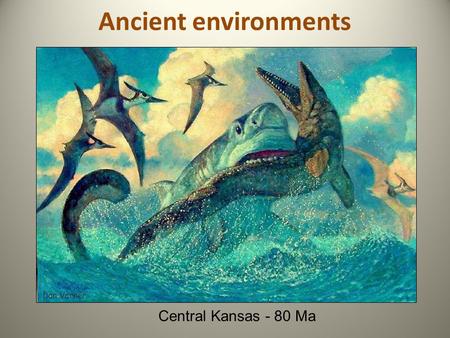 Ancient environments Central Kansas - 80 Ma. Setting the Stage: Major Erosional/Depositional ‘Provinces’