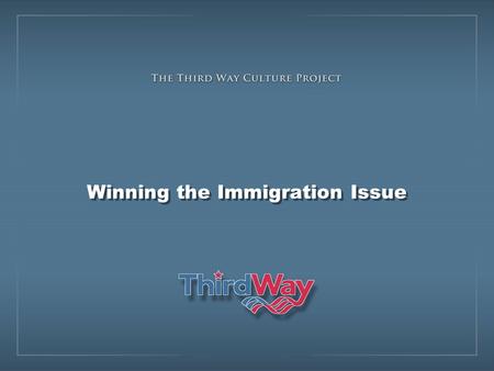 Winning the Immigration Issue. Methodology The Benenson Strategy Group conducted 1,236 telephone interviews of likely voters in 19 States that represent.