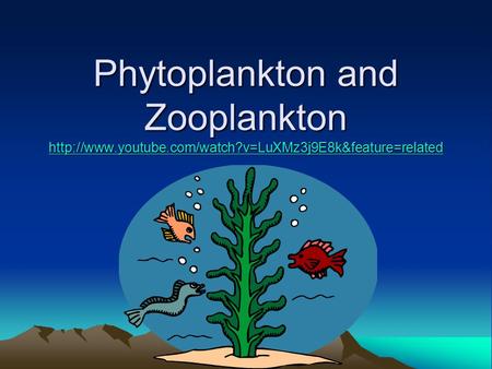 Phytoplankton and Zooplankton  youtube. com/watch