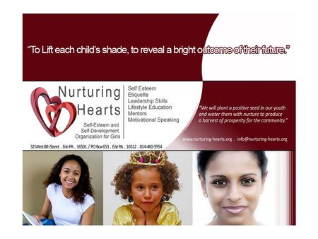 Program Introduction The significance of The Nurturing Hearts Program: Nurturing Hearts is committed to community building. We establish relationships.