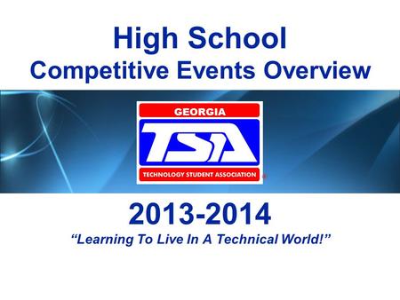 High School Competitive Events Overview