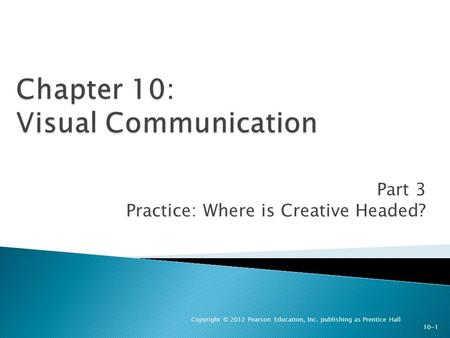 Chapter 10: Visual Communication