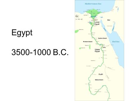Egypt 3500-1000 B.C.. Egyptian Timeline 3500-3100 - Predynastic Period 3100-2700 - Early Dynastic Period 2700-2100 - Old Kingdom 2100-1700 - Middle Kingdom.