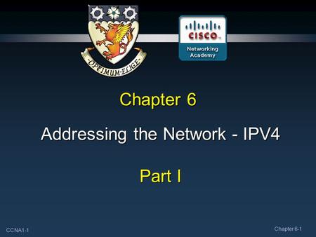 Addressing the Network - IPV4 Part I