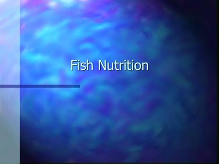 Fish Nutrition. Definitions n Amino Acid –A building block for proteins; an organic acid containing one or more amino groups (-NH2) and at least on carboxylic.