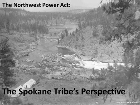 The Northwest Power Act: The Spokane Tribe’s Perspective.
