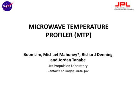 MICROWAVE TEMPERATURE PROFILER (mTP)