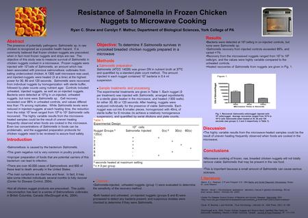 Results Bacteria were detected at 10 3 cells/g in un-injected controls, but none were Salmonella sp. Salmonella recovery from injected controls exceeded.