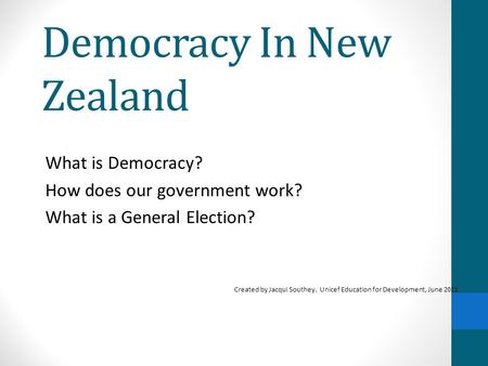 Democracy In New Zealand