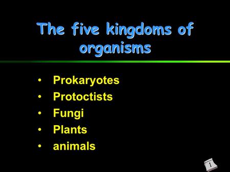 The five kingdoms of organisms