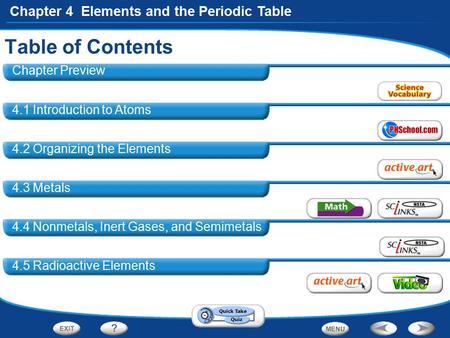 Table of Contents Chapter Preview 4.1 Introduction to Atoms