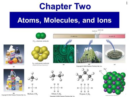 General Chemistry 4 th edition, Hill, Petrucci, McCreary, Perry Chapter Two Hall © 2005 Prentice Hall © 2005 1 Atoms, Molecules, and Ions Chapter Two.
