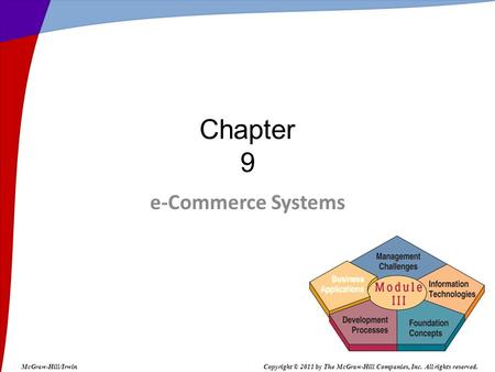 Chapter 9 e-Commerce Systems McGraw-Hill/Irwin