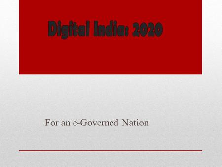 presentation of digital india