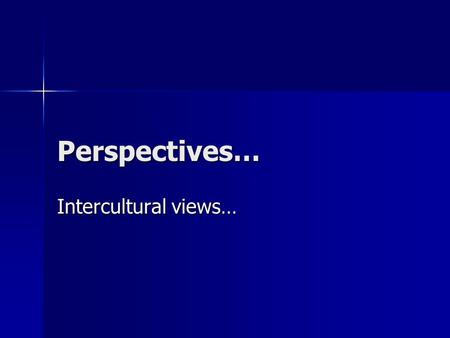 Perspectives… Intercultural views…. African Immigration in EU.