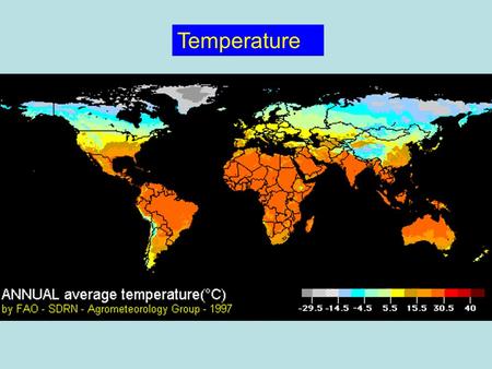 Temperature. Seasonal changes in temperature