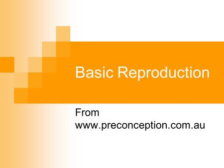 Basic Reproduction From www.preconception.com.au.