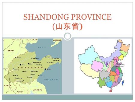 SHANDONG PROVINCE (山东省)