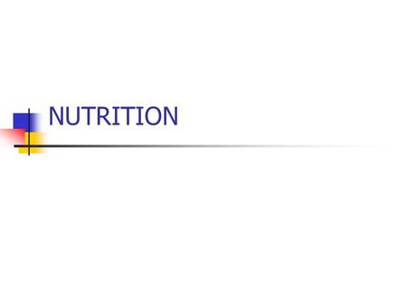 NUTRITION. Goal of Nutrition To meet the recommended nutrient intakes within individualized energy needs. Requires _____________, ___________, ___________.